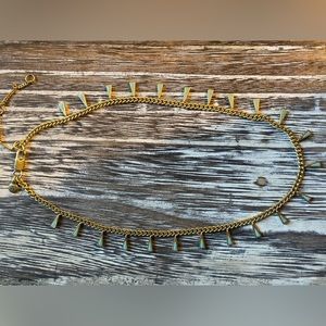 Made well Gold adjustable turquoise, teardrop, necklace